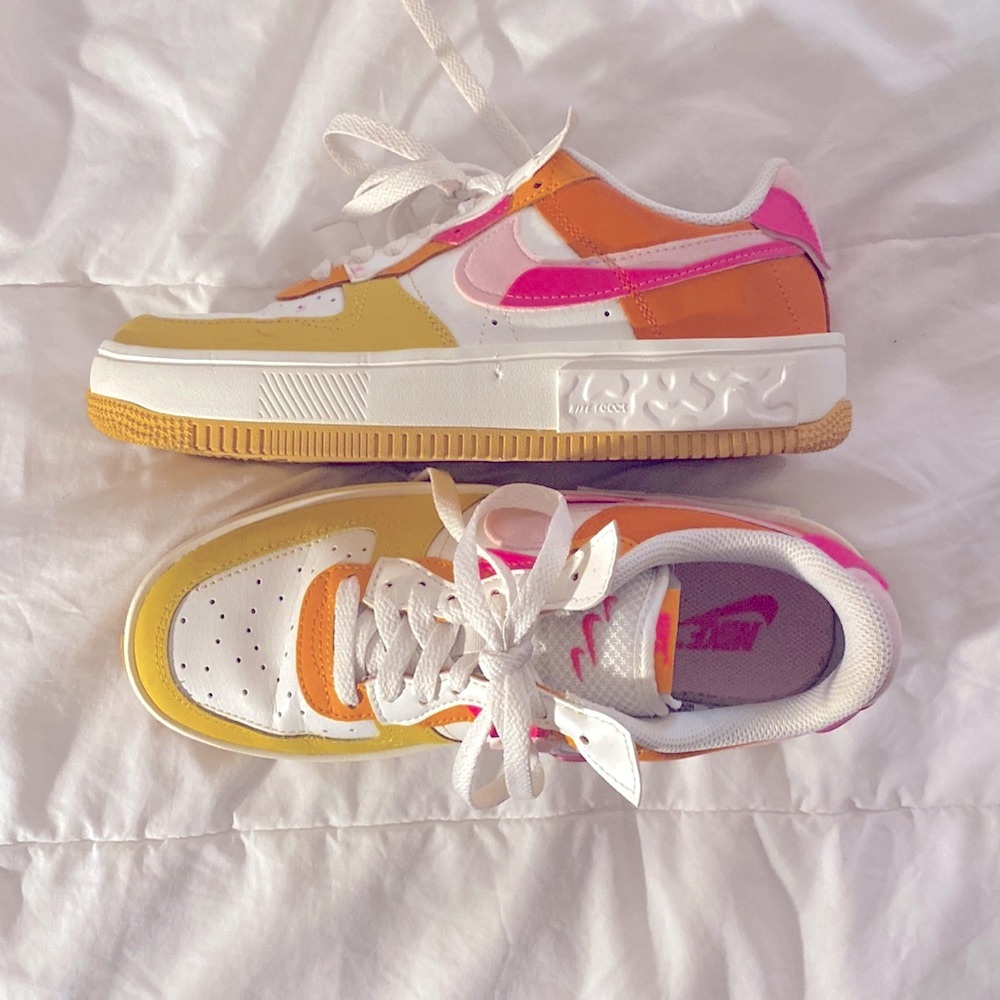 Nike Air Force One | pink/orange/yellow | size 7.5 US